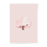 Pink Cherry Blossom Photographic Prints, Watercolor Tree Art, Minimalist Nursery Decor, Spring Wall Art, Floral Print, Baby Girl Room Art - Tawshia